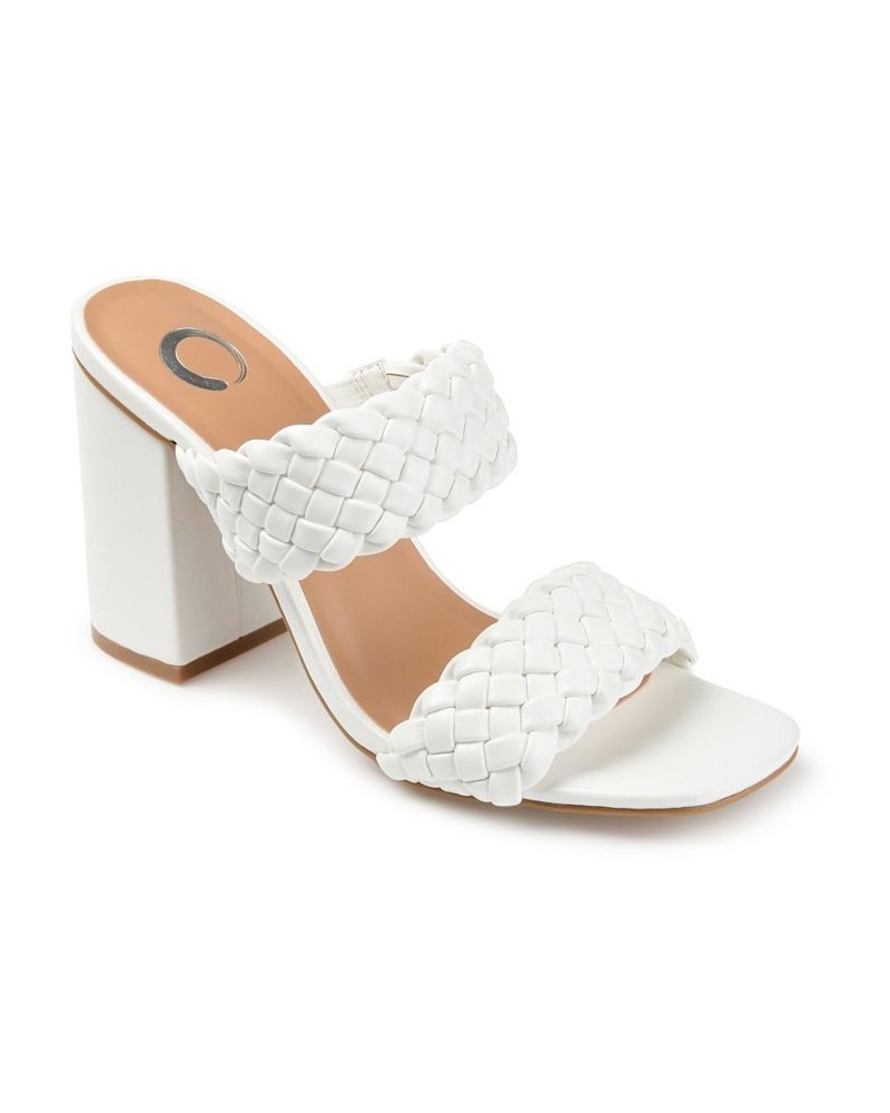 Women's Melissa Woven Sandals White $45.89 Shoes