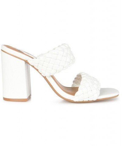 Women's Melissa Woven Sandals White $45.89 Shoes