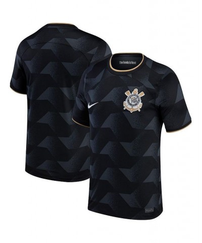 Men's Black Corinthians 2022/23 Away Replica Blank Jersey $32.55 Jersey