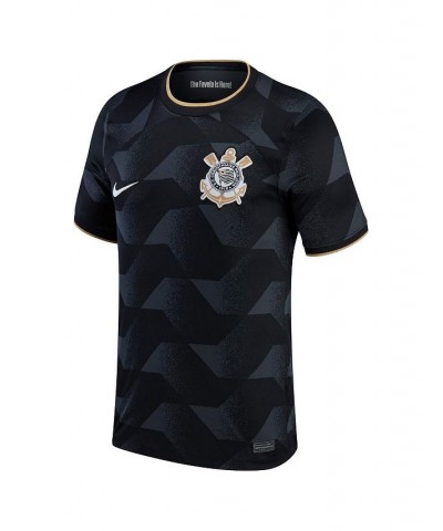 Men's Black Corinthians 2022/23 Away Replica Blank Jersey $32.55 Jersey