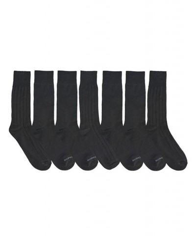 Men's Dress Crew Socks, Pack of 7 Black $23.39 Socks