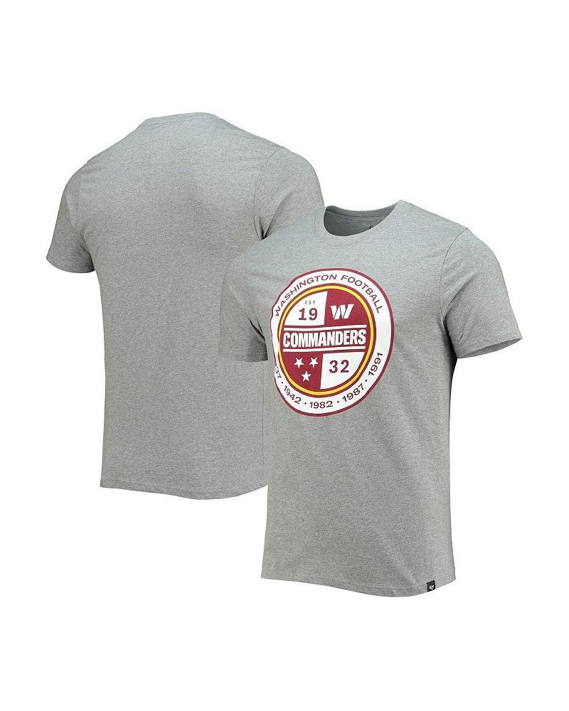 Men's Gray Washington Commanders Imprint Super Rival T-shirt $17.67 T-Shirts