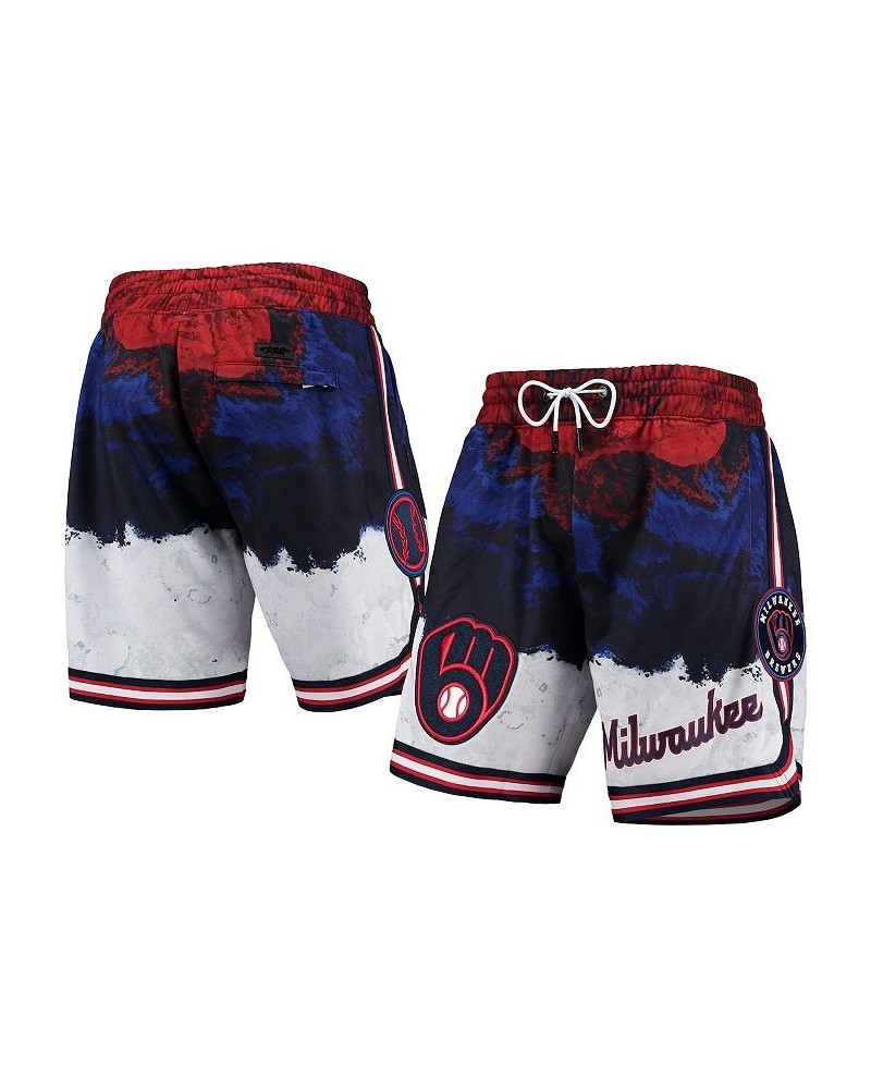 Men's Milwaukee Brewers Red White and Blue Shorts $54.00 Shorts