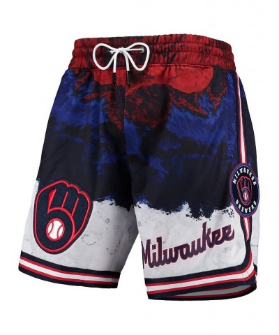 Men's Milwaukee Brewers Red White and Blue Shorts $54.00 Shorts