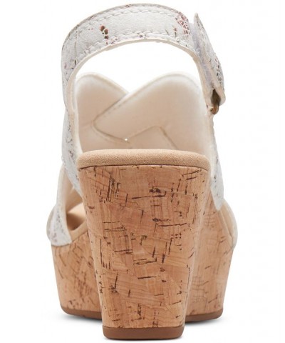 Women's Rose Erin Woven-Strap Wedge Sandals Pink $42.51 Shoes