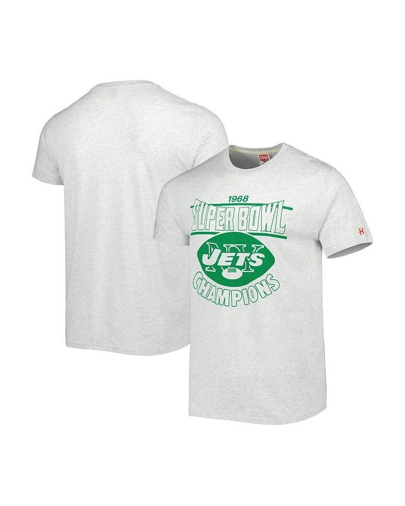 Men's Ash New York Jets Super Bowl Classics Tri-Blend T-shirt $23.45 T-Shirts