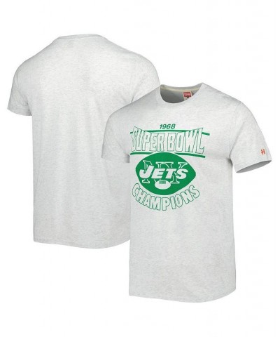 Men's Ash New York Jets Super Bowl Classics Tri-Blend T-shirt $23.45 T-Shirts