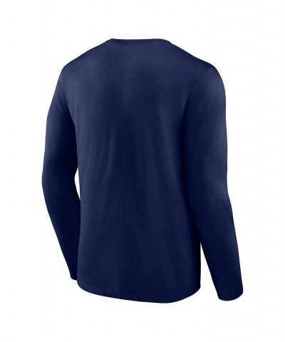 Men's Branded Navy Columbus Blue Jackets Authentic Pro Core Collection Secondary Long Sleeve T-shirt $18.45 T-Shirts