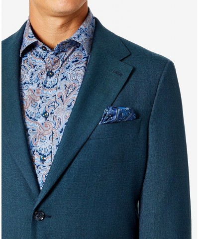 Men's Classic-Fit Wool Suit Separate Jacket Green $64.80 Suits