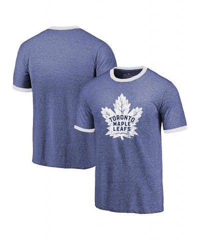 Men's Threads Heathered Blue Toronto Maple Leafs Ringer Contrast Tri-Blend T-shirt $24.98 T-Shirts