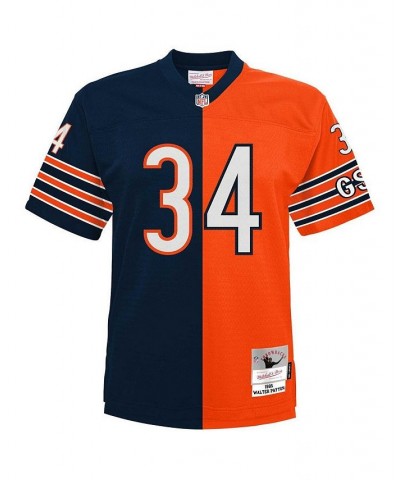 Men's Walter Payton Navy and Orange Chicago Bears Big and Tall Split Legacy Retired Player Replica Jersey $90.00 Jersey