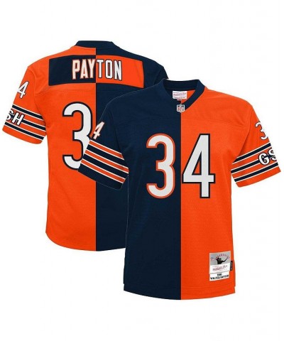 Men's Walter Payton Navy and Orange Chicago Bears Big and Tall Split Legacy Retired Player Replica Jersey $90.00 Jersey