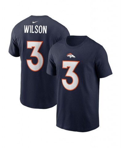 Men's Russell Wilson Navy Denver Broncos Player Name & Number T-shirt $24.50 T-Shirts