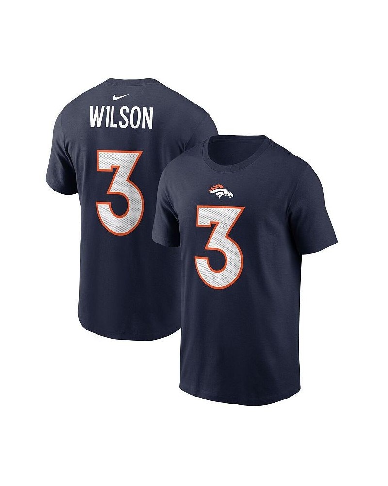 Men's Russell Wilson Navy Denver Broncos Player Name & Number T-shirt $24.50 T-Shirts