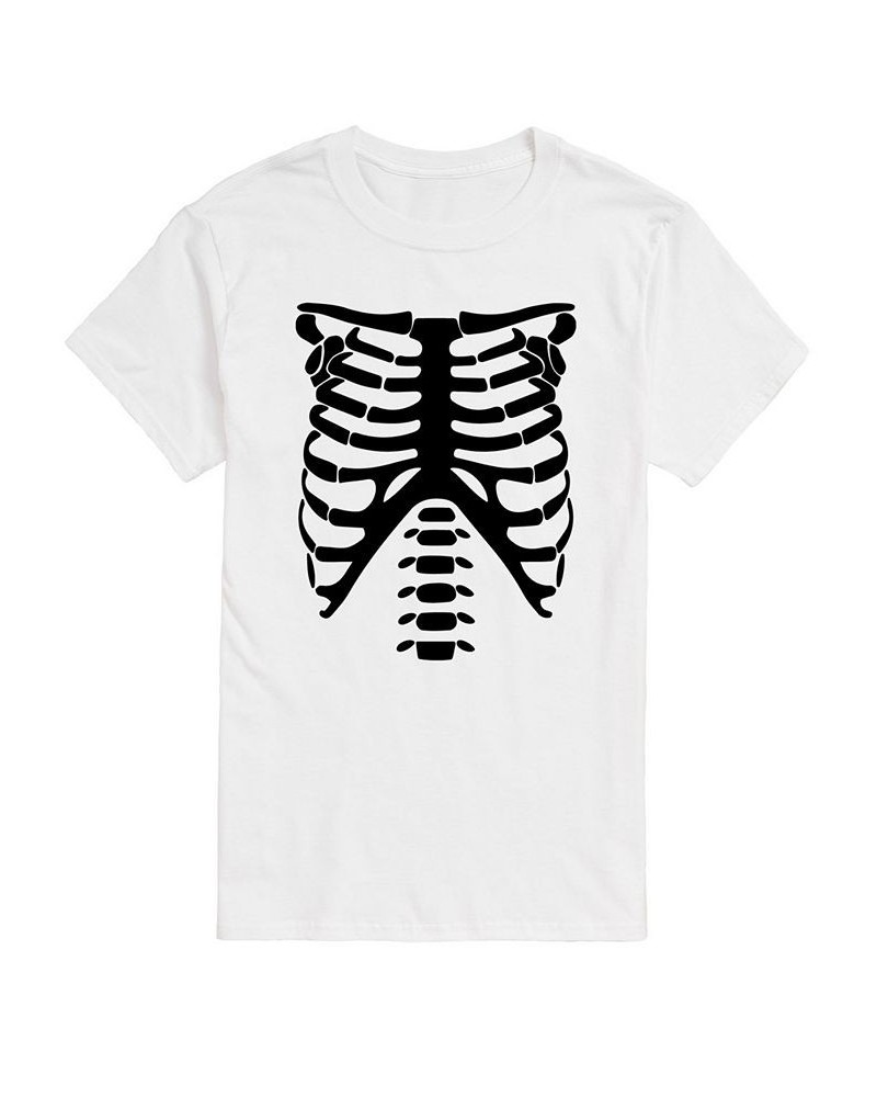 Men's Skeleton Chest Classic Fit T-shirt White $20.99 T-Shirts