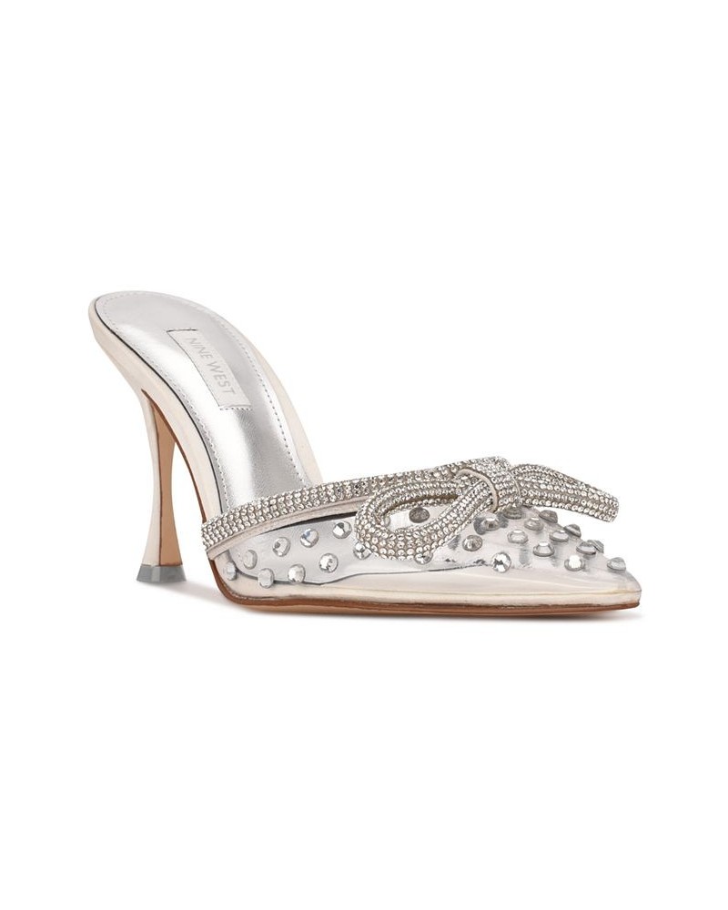 Women's Nanita Heeled Slides White $42.57 Shoes