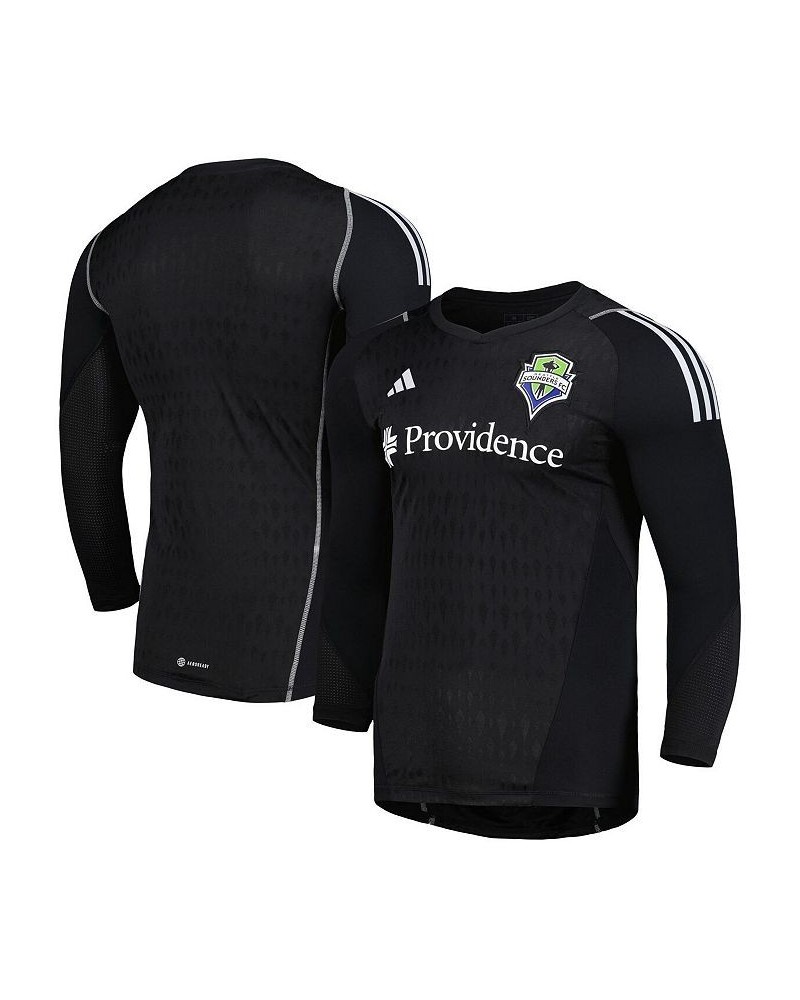 Men's Black Seattle Sounders FC 2023 Goalkeeper Long Sleeve Replica Jersey $42.00 Jersey