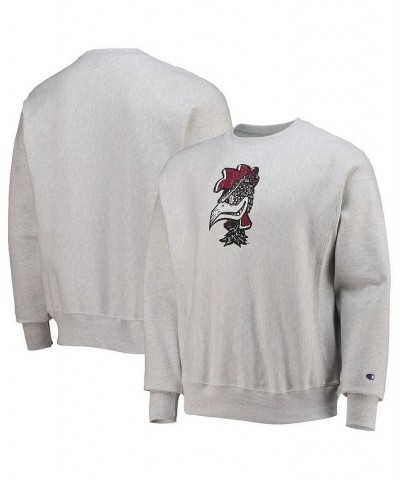 Men's Heathered Gray South Carolina Gamecocks Vault Logo Reverse Weave Pullover Sweatshirt $45.04 Sweatshirt