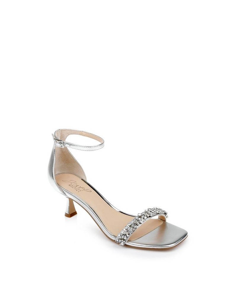 Women's Angel Evening Sandals Silver $51.60 Shoes