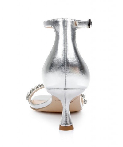 Women's Angel Evening Sandals Silver $51.60 Shoes