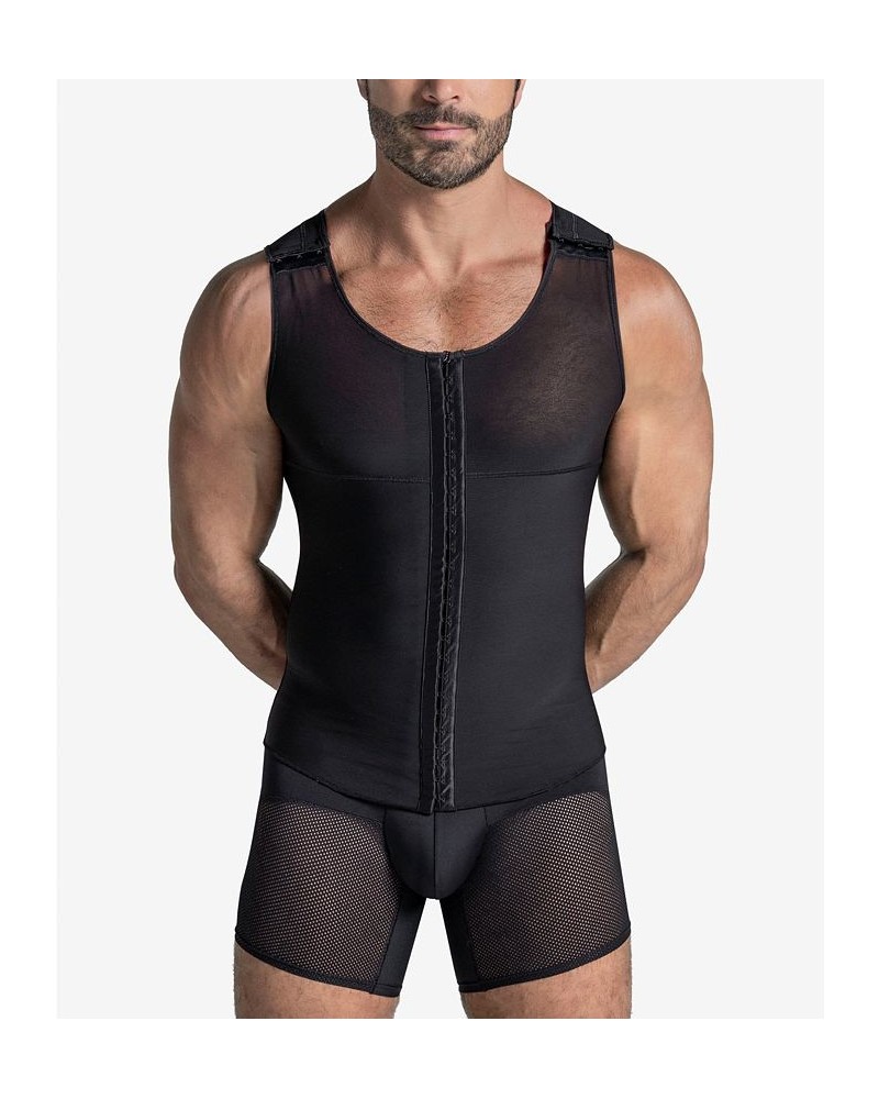 Men's Firm Shaper Vest with Back Support Black $39.90 Undershirt