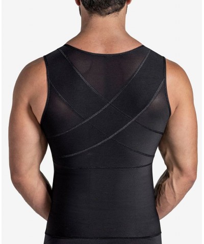 Men's Firm Shaper Vest with Back Support Black $39.90 Undershirt