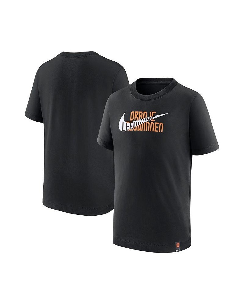 Men's Black Netherlands National Women's Team Swoosh T-shirt $21.19 T-Shirts