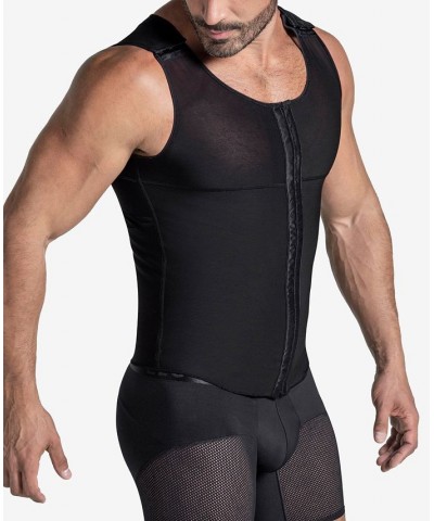 Men's Firm Shaper Vest with Back Support Black $39.90 Undershirt