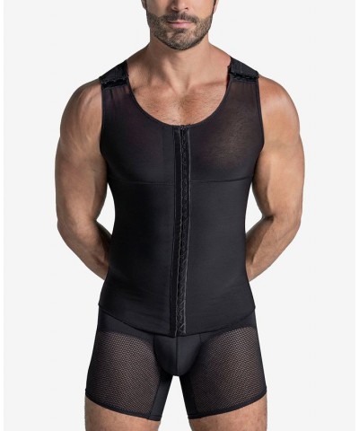 Men's Firm Shaper Vest with Back Support Black $39.90 Undershirt