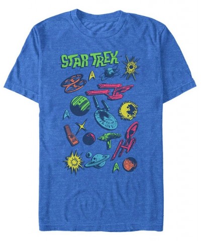 Star Trek Men's The Original Series Comic Pop Art Short Sleeve T-Shirt Blue $17.84 T-Shirts