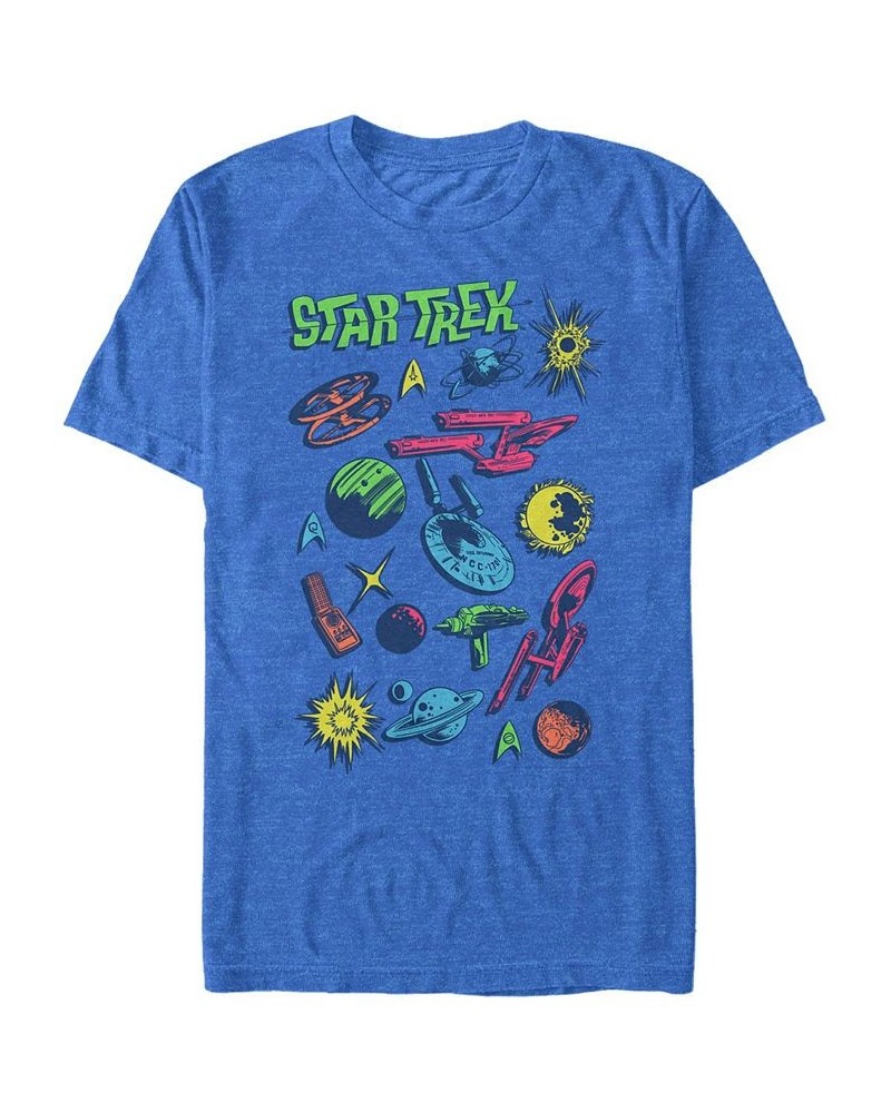 Star Trek Men's The Original Series Comic Pop Art Short Sleeve T-Shirt Blue $17.84 T-Shirts