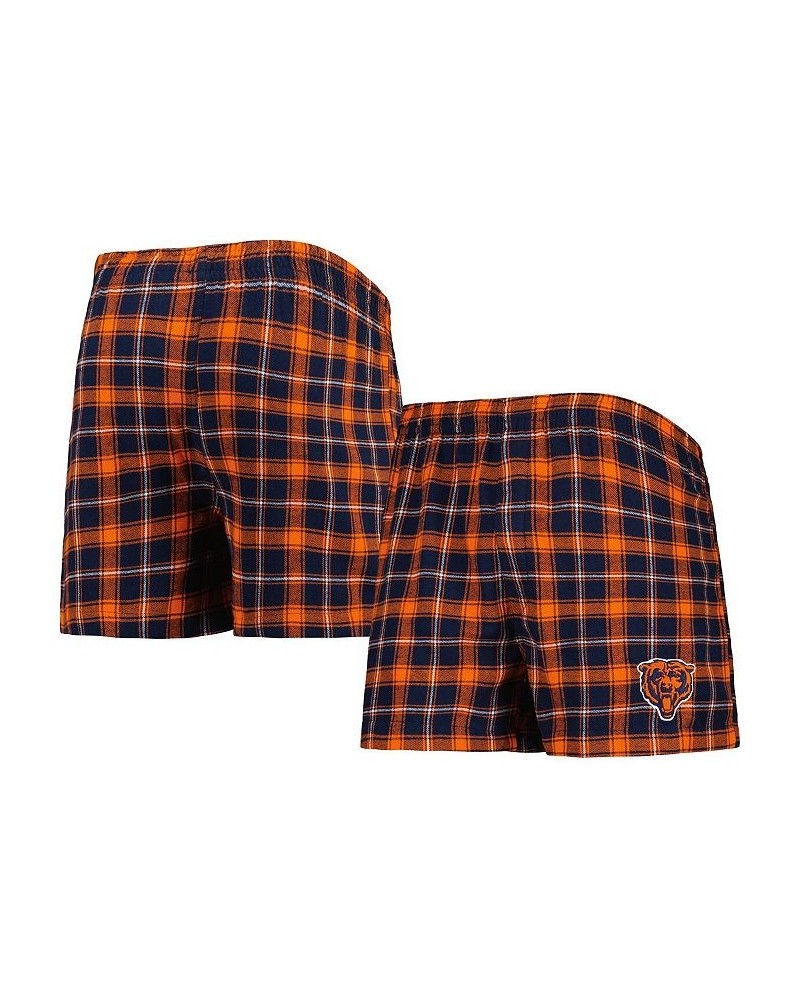 Men's Navy and Orange Chicago Bears Ledger Flannel Boxers $16.45 Underwear