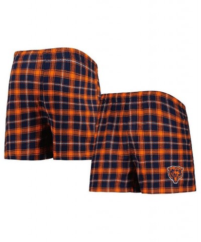 Men's Navy and Orange Chicago Bears Ledger Flannel Boxers $16.45 Underwear