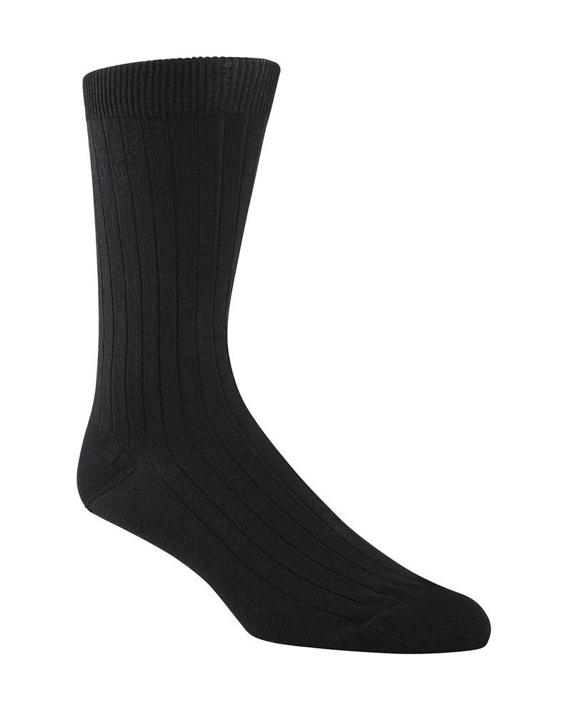 Men's Ribbed Socks Black $9.56 Socks