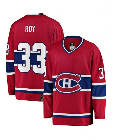 Men's Branded Patrick Roy Red Montreal Canadiens Premier Breakaway Retired Player Jersey $66.60 Jersey