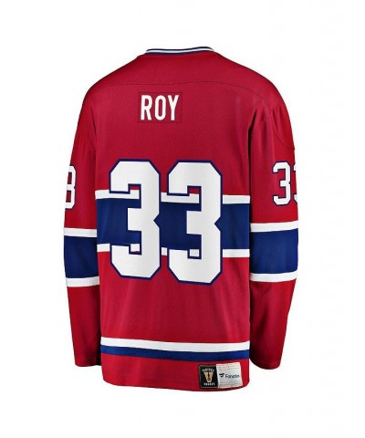 Men's Branded Patrick Roy Red Montreal Canadiens Premier Breakaway Retired Player Jersey $66.60 Jersey