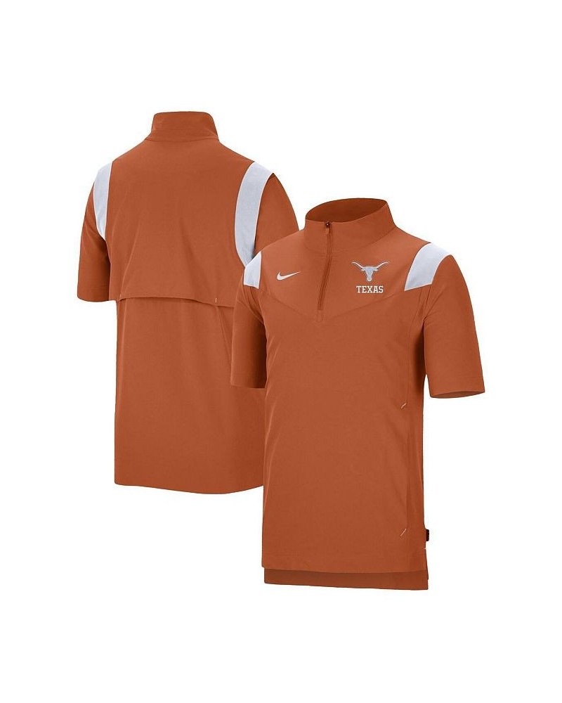 Men's Texas Orange Texas Longhorns Coach Short Sleeve Quarter-Zip Jacket $40.00 Jackets