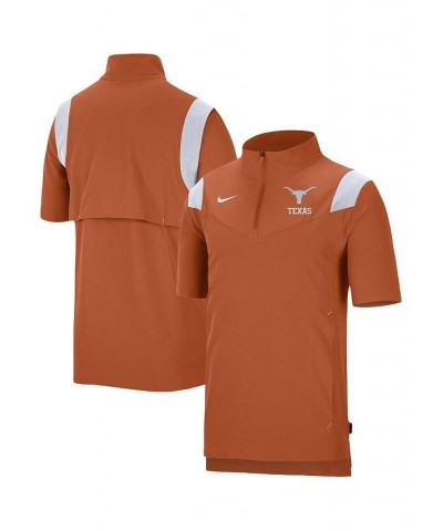 Men's Texas Orange Texas Longhorns Coach Short Sleeve Quarter-Zip Jacket $40.00 Jackets