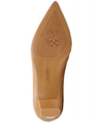 Women's Tritellia Slip-On Block-Heel Pumps Tan/Beige $40.69 Shoes