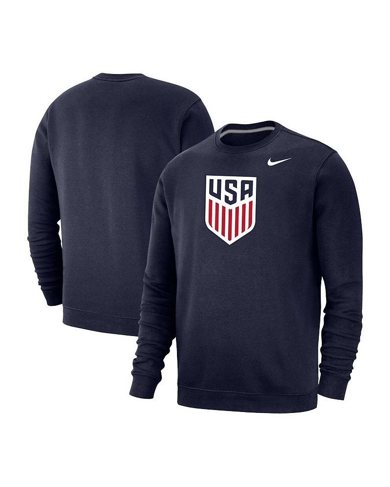 Men's Navy USMNT Fleece Pullover Sweatshirt $38.24 Sweatshirt