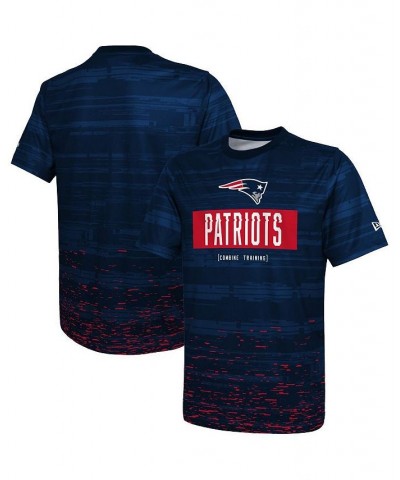 Men's Navy New England Patriots Combine Authentic Sweep T-shirt $23.00 T-Shirts