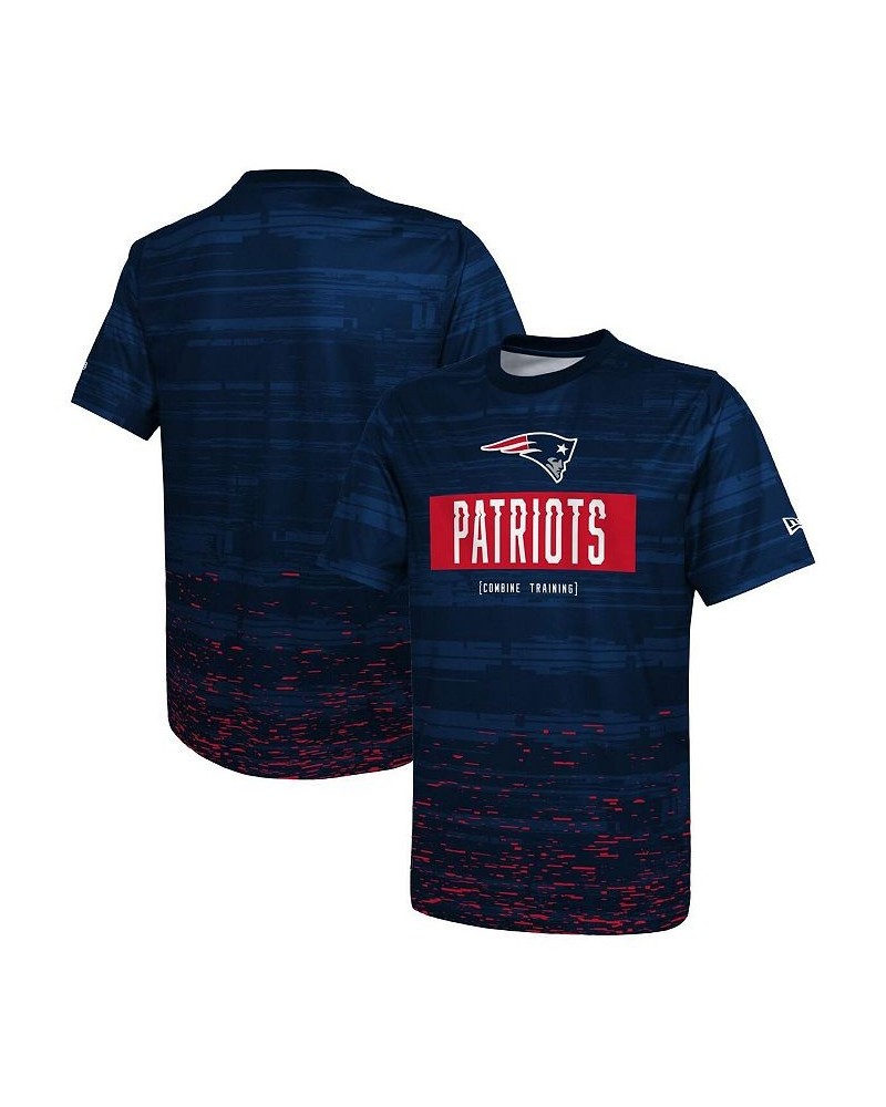 Men's Navy New England Patriots Combine Authentic Sweep T-shirt $23.00 T-Shirts