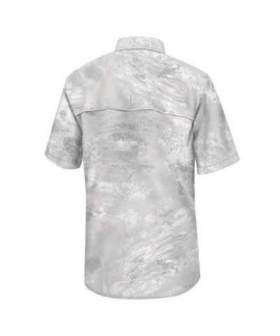 Men's White LSU Tigers Realtree Aspect Charter Full-Button Fishing Shirt $40.49 Shirts