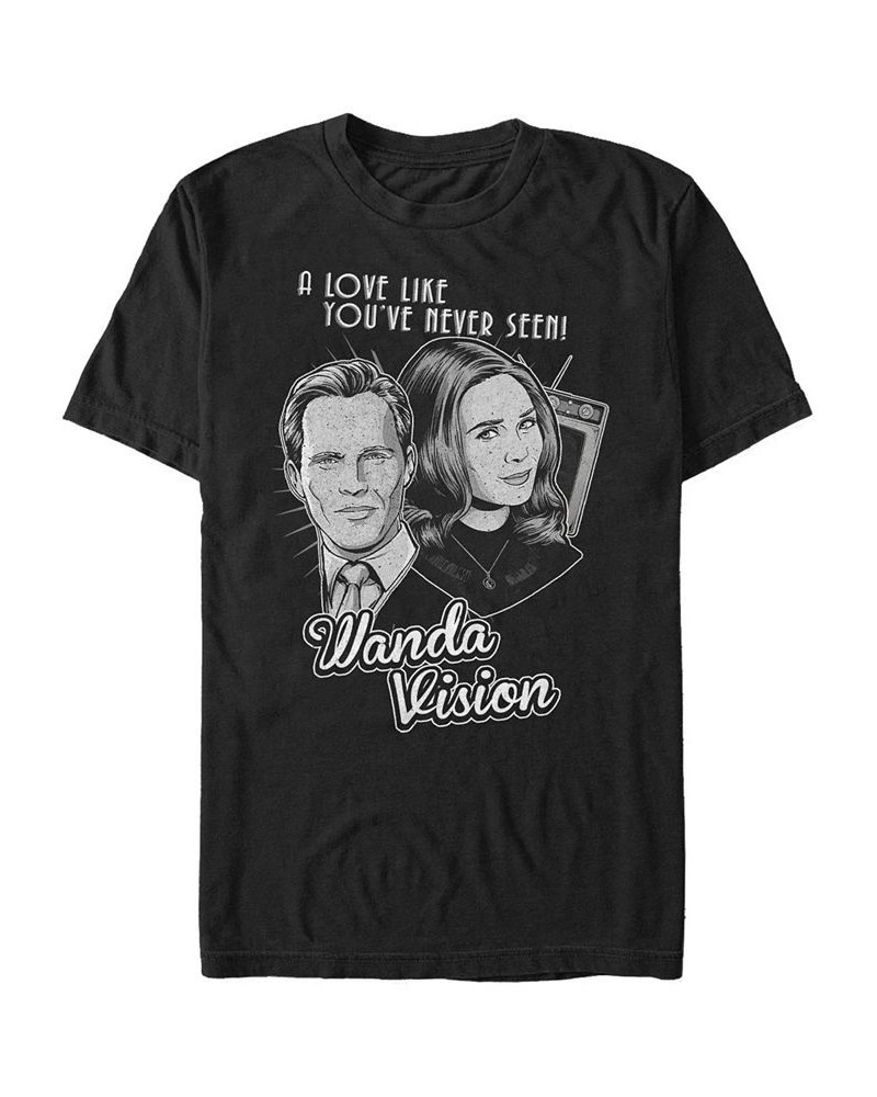 Men's Live Action WandaVision Monochrome Wanda Short Sleeve T-shirt Black $20.99 T-Shirts