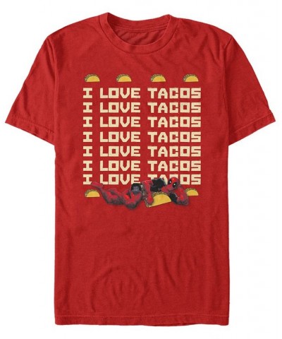 Men's Taco Date Short Sleeve T-shirt Red $20.99 T-Shirts