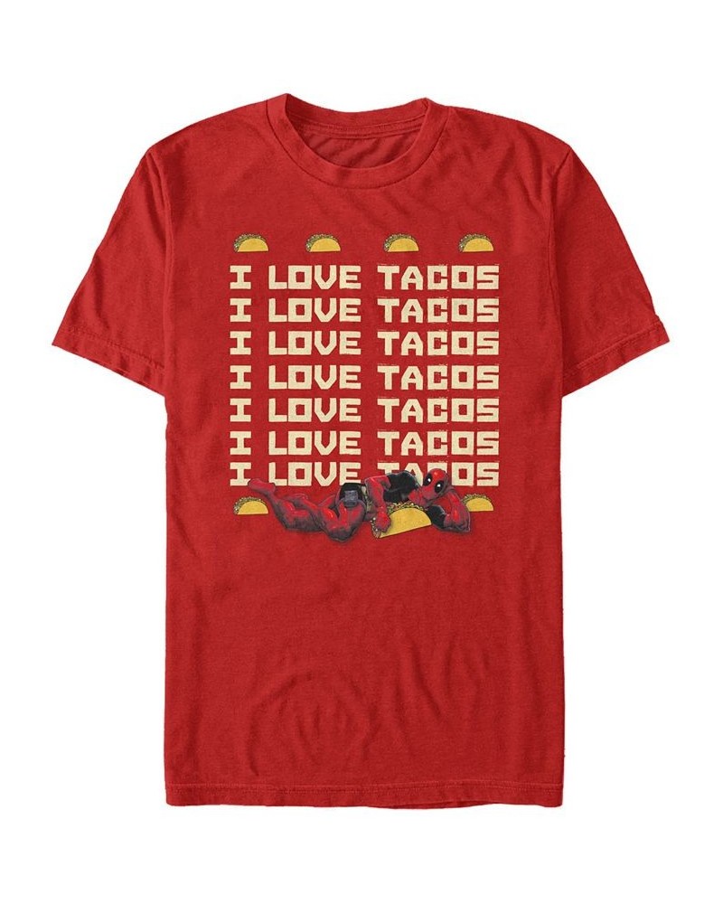 Men's Taco Date Short Sleeve T-shirt Red $20.99 T-Shirts