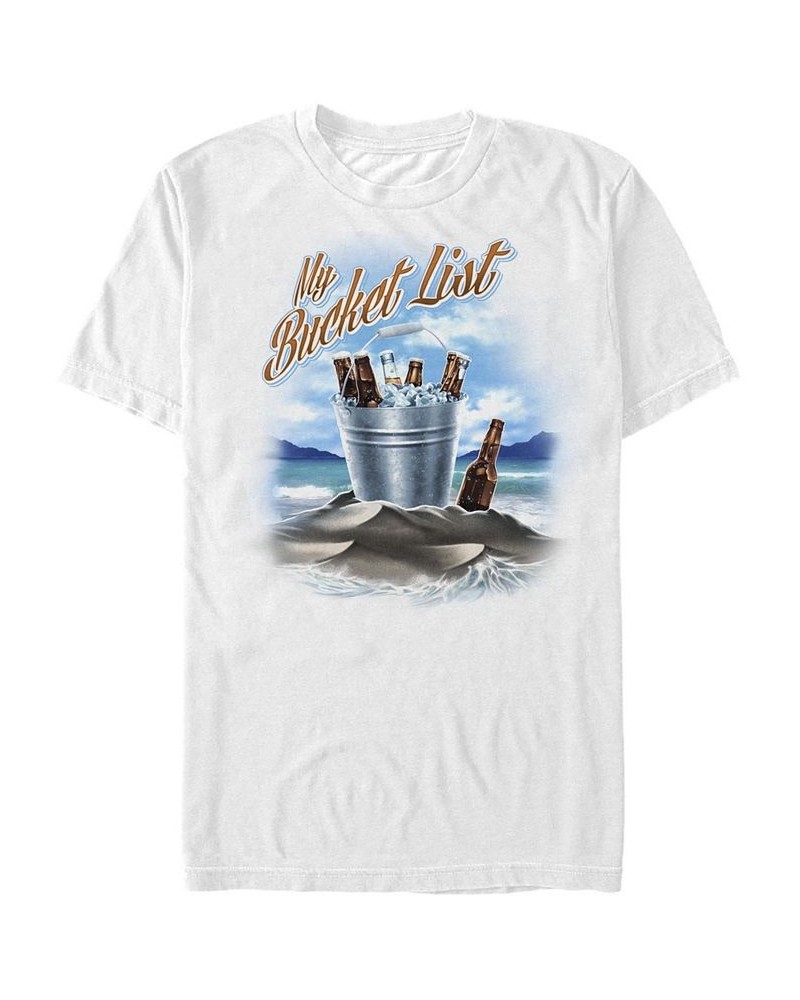 Men's My Bucket List Short Sleeve Crew T-shirt White $20.64 T-Shirts