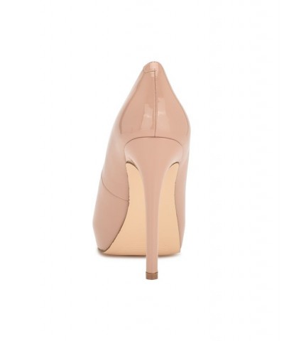 Women's Hilare Platform Dress Peep Toe Pumps Tan/Beige $39.27 Shoes