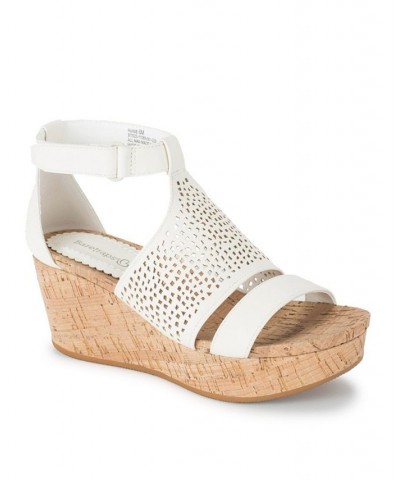 Women's Raisie Wedge Sandal Ivory/Cream $38.27 Shoes