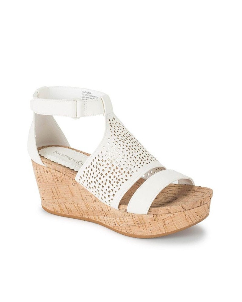 Women's Raisie Wedge Sandal Ivory/Cream $38.27 Shoes